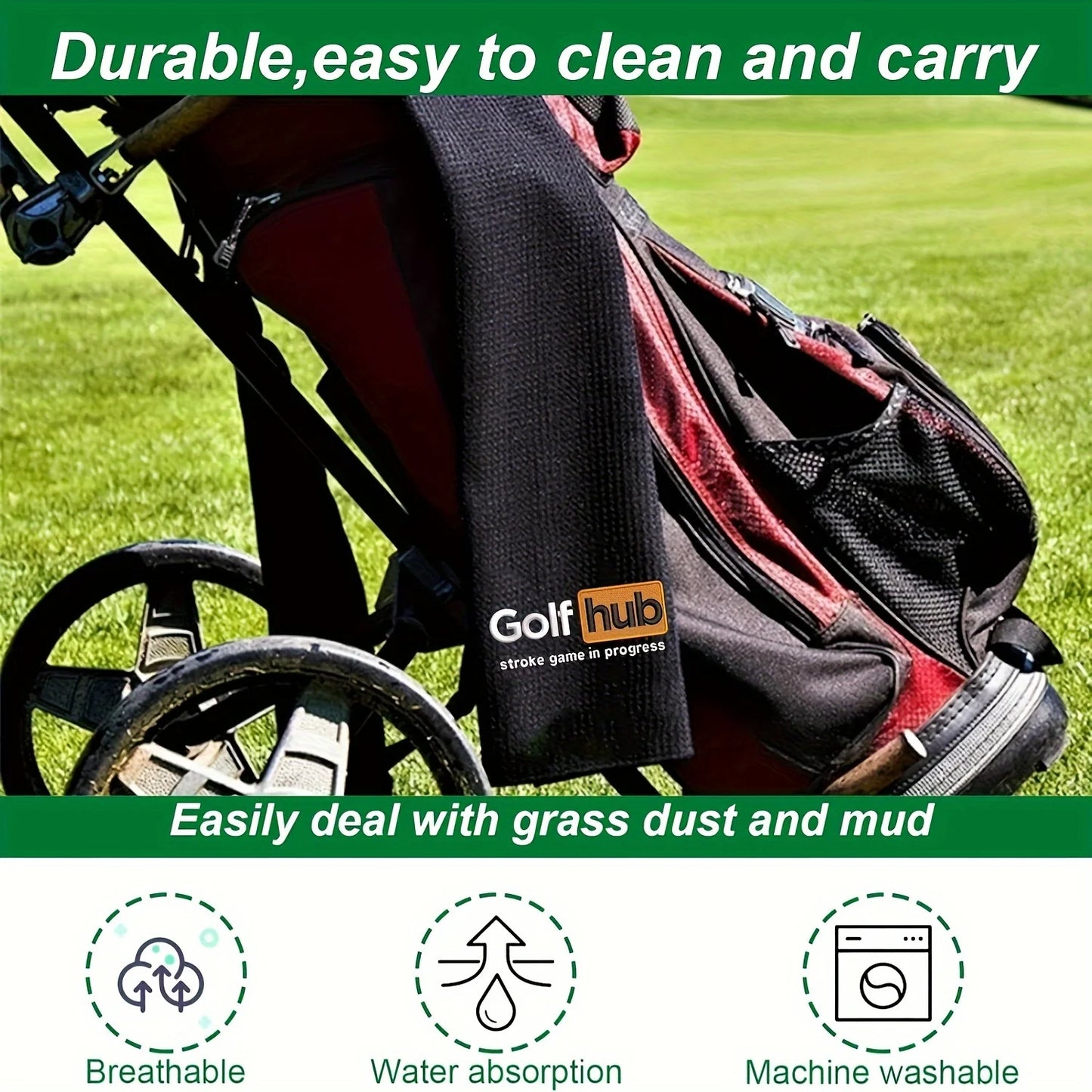 Funny Embroidered Microfiber Premium Golf Towel, Golf Accessories for Men Golfers Dad Boyfriend Husband Birthday Retirement