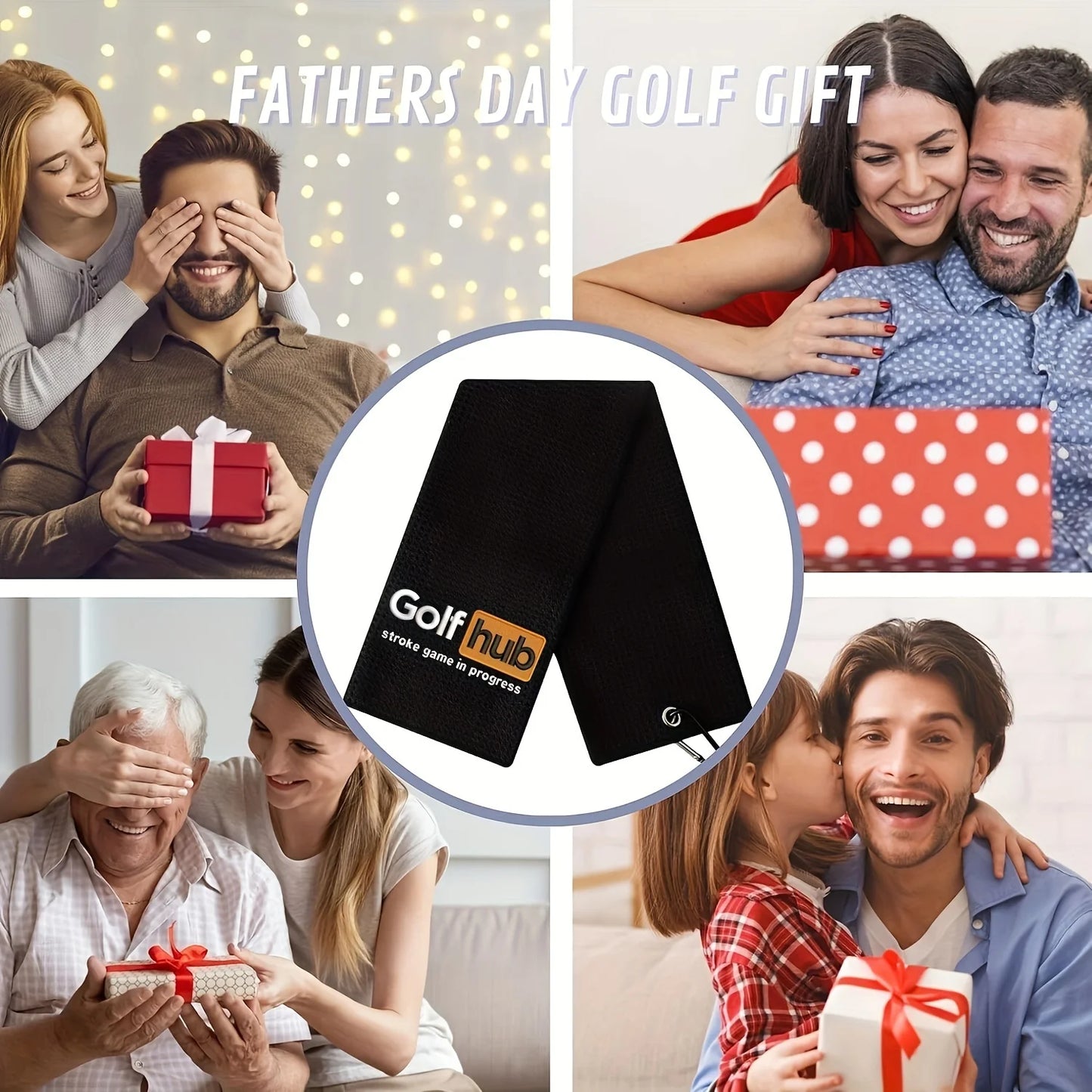 Funny Embroidered Microfiber Premium Golf Towel, Golf Accessories for Men Golfers Dad Boyfriend Husband Birthday Retirement