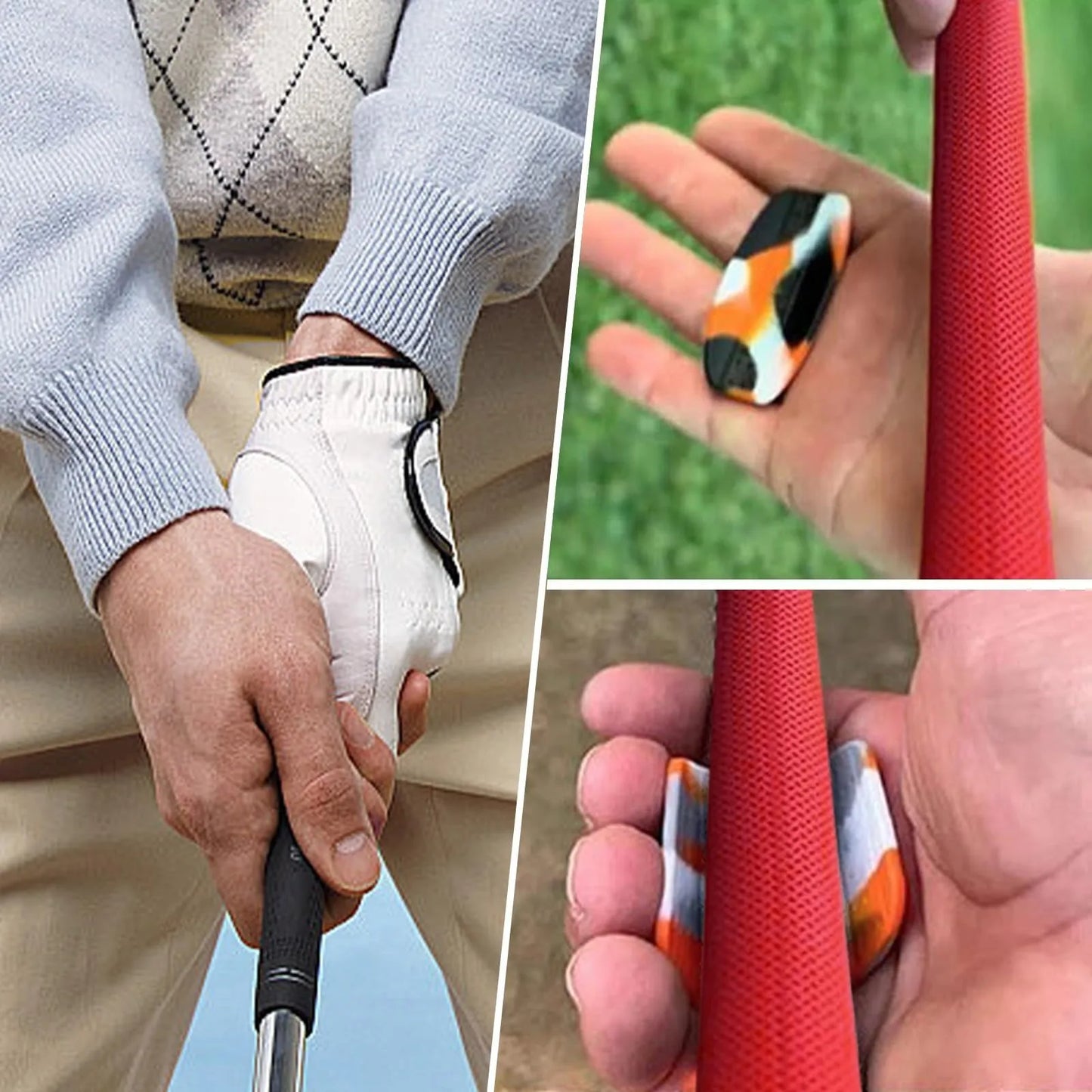 New T-Grip Golf Grip Trainer Anti-Slip Reduced Grip Pressure Golf Grip Calibrator Golf Club Grip Pad Golf Accessories